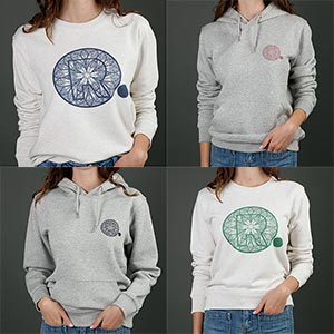 Photo des sweat shirts de la marque R. - Edition limitée Abbatiale Saint-Ouen